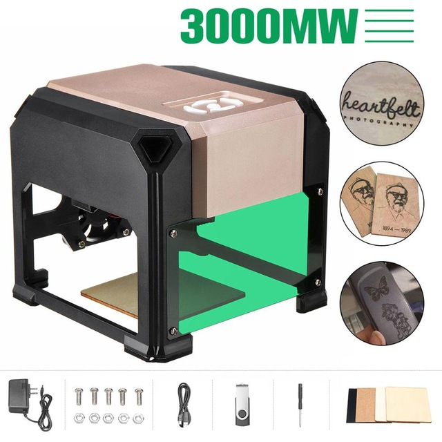 Mini USB 3000MW CNC Laser Engr - Industrial Laser Printing Machine recension och pris