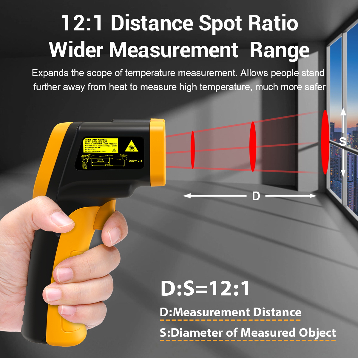 LAOLAU JD 16 Infrared Thermome - Industrial Laser Temperature Gun recension och pris