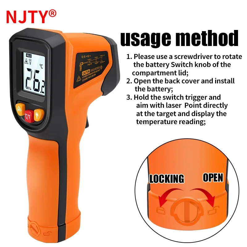 T400 T600 Digital Infrared The - Industrial Laser Temperature Gun recension och pris