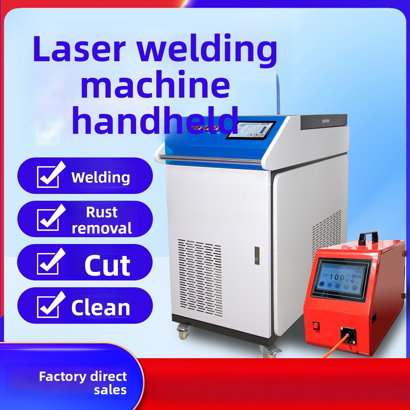 Handheld Industrial Fully Auto - Industrial Laser Rust Removal Machine recension och pris