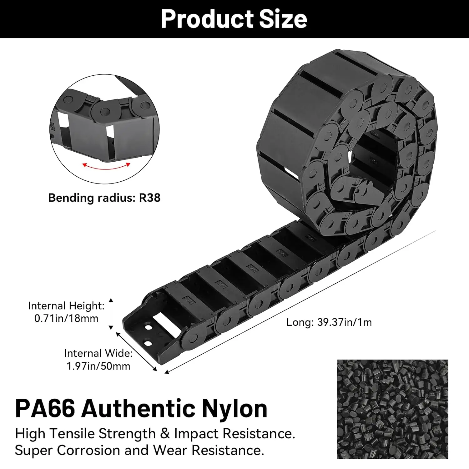 Cable Drag Chain R55 R38 Semi- - Drag Chain Cnc recension och pris