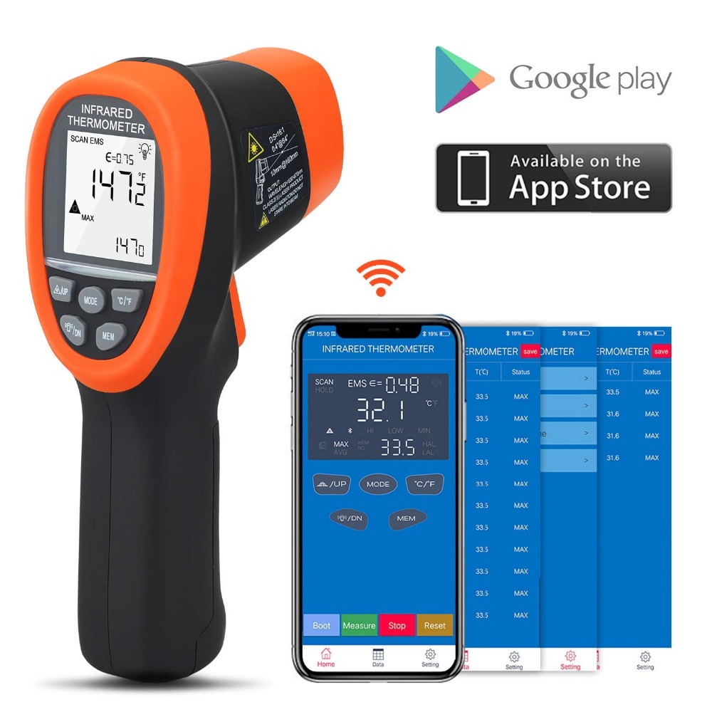 BTMETER Digital Pyrometer Non- - Industrial Laser Temperature Gun recension och pris