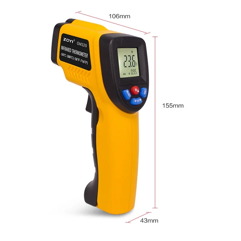 Portable Infrared Thermometer  - Industrial Laser Temperature Gun recension och pris